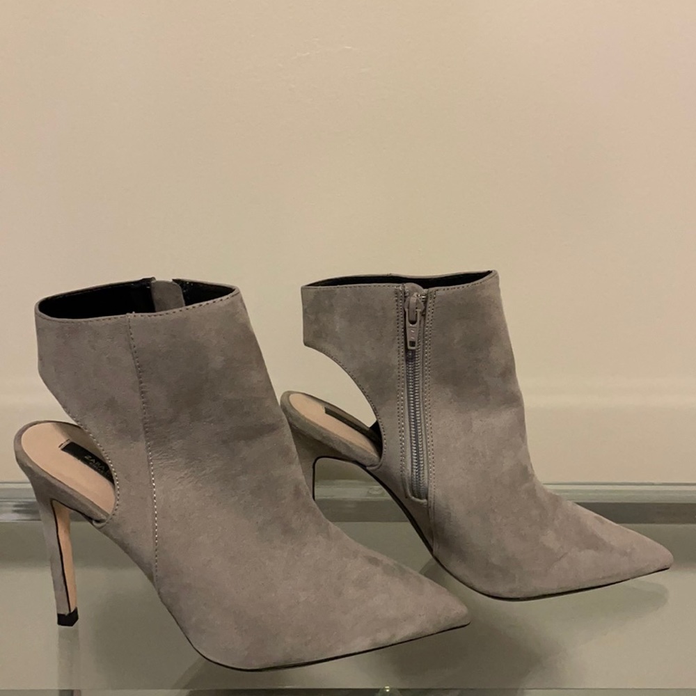 Zara gray suede booties
